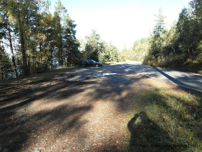 Parkeringsplass på Strandkollen badeplass