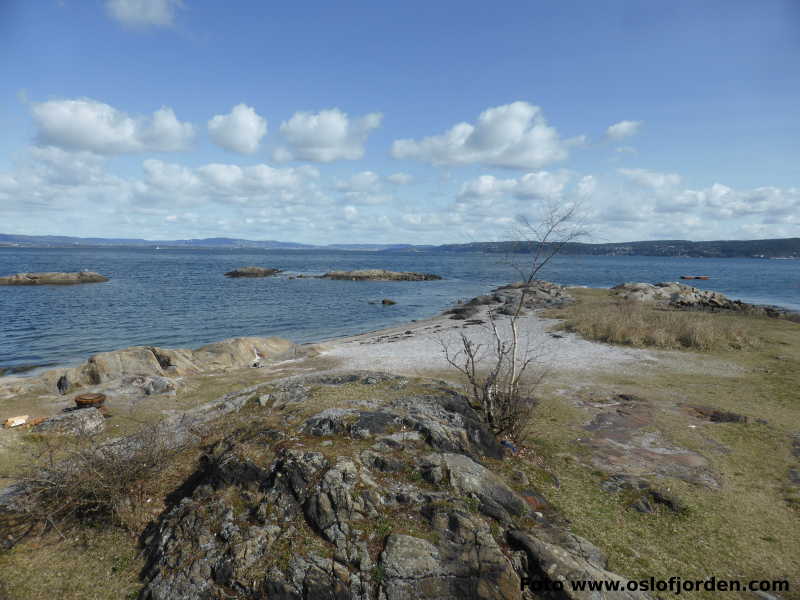 Ellefstranda, badeplass, Røyken, sandstrand