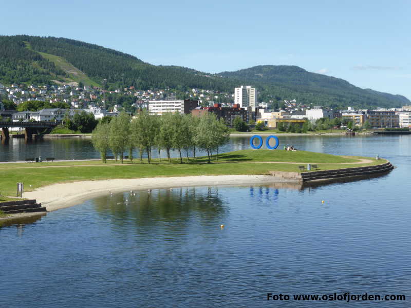 Holmennokken badeplass Drammen Drammenselva Buskerud