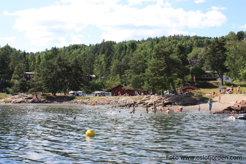 Skogsborg, badeplass, Røyken, sandstrand