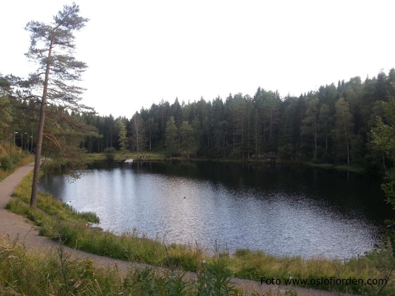 Kapteinsputten badeplass Linderudkollen.