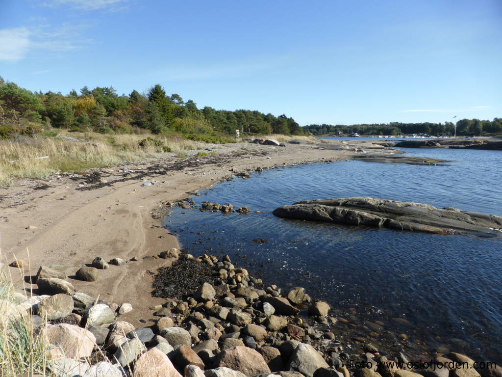 Hestholmen badeplass badestrand Oven Råde