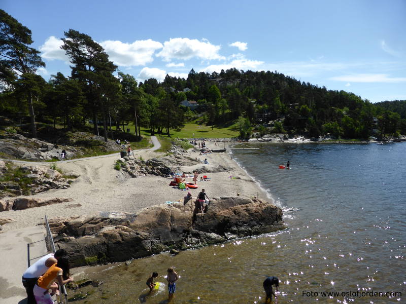 Sandvika badeplass Høysand Skjebergkilen Sarpsborg