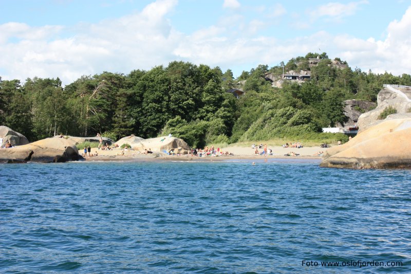 Liten sandstrand Ula Ulastrand Larvik